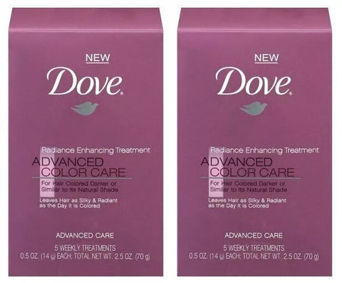 DOVE Radiance Enhancing Treatment Advanced Color Care, 0.5 oz (2 Pack)