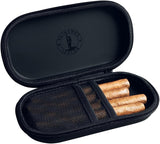 BLINCHEK IZOLDASoft Leather Cigar Case for Men Classic Portable Matt with Zipper up to 4 pieces