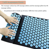 TOPNEW Fit Acupressure Mat and Pillow Set for Back Neck Pain Relief Muscle Relaxation