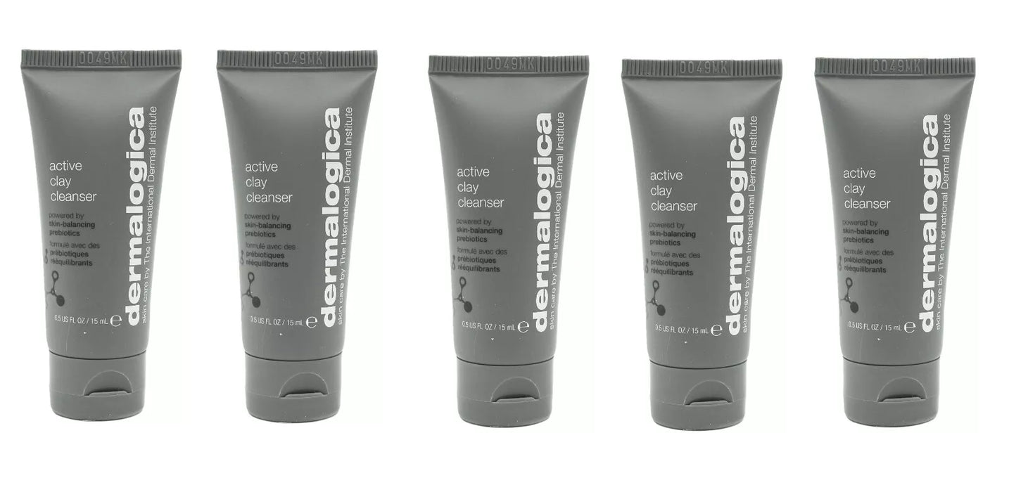 DERMALOGICA Active Clay Cleanser (0.5 oz / 15 ml) 5 PACK (NEW)