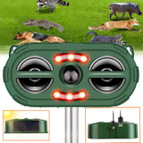 Solar Ultrasonic Animal Repeller Sensor Deer Raccoon Squirrel Garden Repellent
