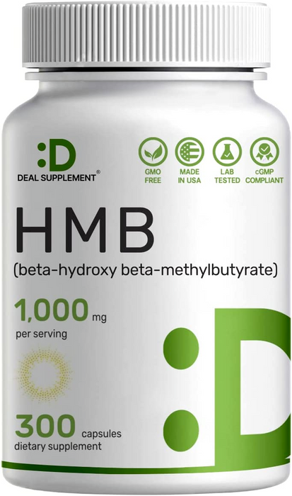 DEAL SUPPLEMENT Ultra Strength HMB Supplements 1000mg Per Serving, 300 Capsules