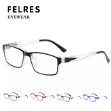 FELRES Small Frame Myopia Nearsighted Glasses For Men Women Anti-Blue Light Glasses New (BLACK)