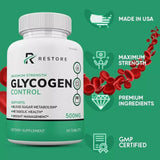 GLYCOGEN CONTROL Restore Glycogen Control Blood Capsules, Blood Sugar Control Pills (1 Pack)