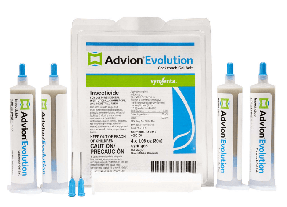 Advion Evolution Cockroach Gel Bait - 4 Tubes & 1 Plunger and 2 Tips