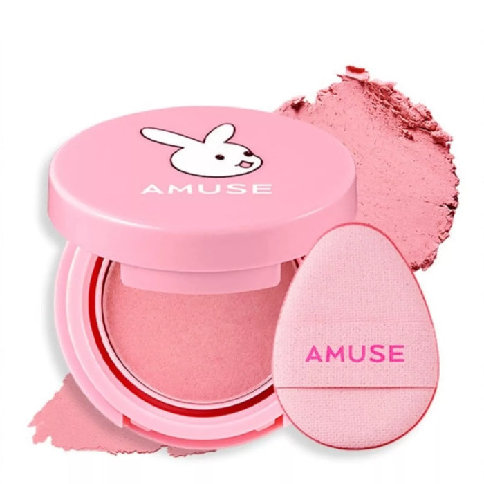 AMUSE Bunny Tongue Lip and Cheek Kit Set Blusher +  Tint  + Lip brush K-Beauty