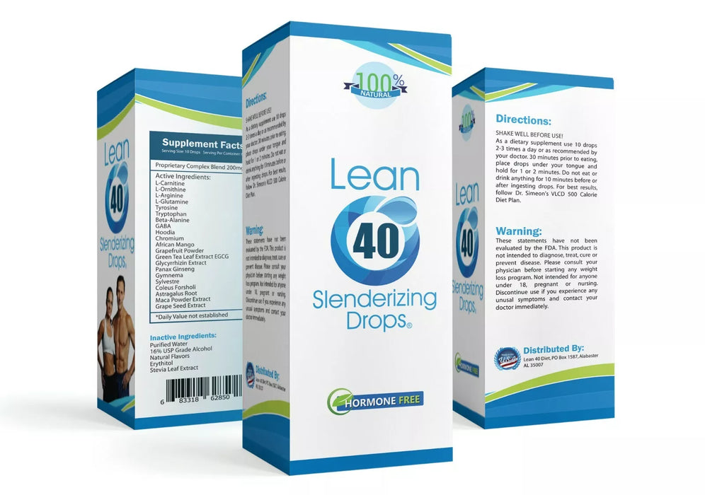 2X Lean 40-Hormone Free Diet Drops Lose 1 Pound daily with Free diet Plan