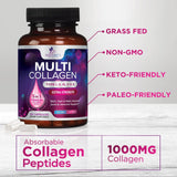 NATURE'S NUTRITION Collagen Peptides 1000mg Capsule - 60 Count
