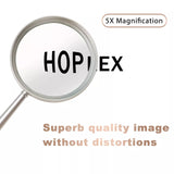 HOPLEX Handheld Magnifying Glasses 5x Reading Magnifier with Shatterproof Metal Hand...