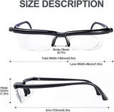 THE PERFECT PART Dial Adjustable Glasses Variable Focus For Reading Distance Vision Eyeglasses US