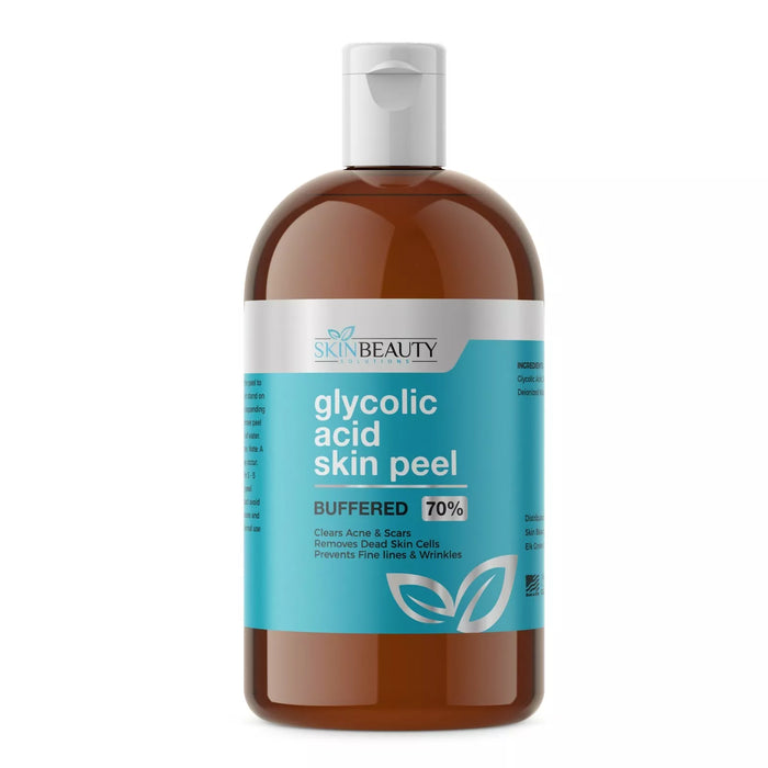 SKIN BEAUTY SOLUTIONS 4oz Glycolic Acid Skin Peel Buffered 70% - Acne, Wrinkles, Scars, Pores