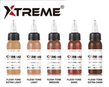 XTREME 5 Color Flesh Tone Set 1/2oz Pigment Tattoo Ink