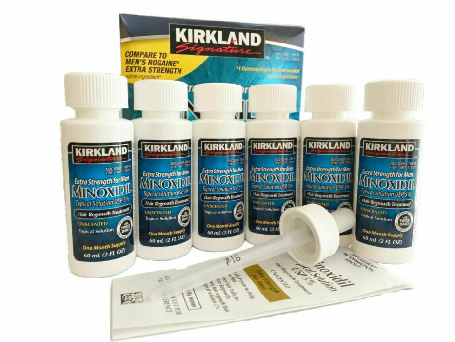 6 Month Supply Kirkland 5% Extra Strength Men Hair Regrowth Solution