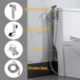 MM ELECTRONICS Handheld Bidet Spray Shower Head Shattaf Toilet With Long Hose Stainless Steel