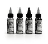 ETERNAL TATTOO INKS Neutral Gray Opaque Inks Set of 4 Bottles Graywash Shading Tones 1oz