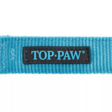 Top Paw Gunmetal Double Nylon Dog Leash: 6-ft long, 1-in wide - Aqua/Teal