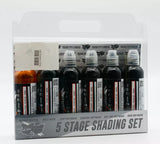 WORLD FAMOUS TATTOO INK Five 5 Stage Tattoo Ink Special Shading Set of 6 Bottles 4oz