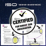 Gafas Solar Eclipse   con certificación CE e ISO visualización directa del sol