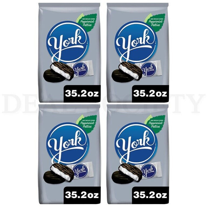 YORK Dark Chocolate Peppermint Patties, Easter Candy Party Pack, 35.2 oz Lot of 4