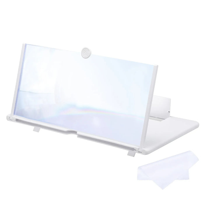 UXCELL 18" Screen Magnifier for Cell Phone, 3D Magnifying Projector White 14.6x10x0.5"