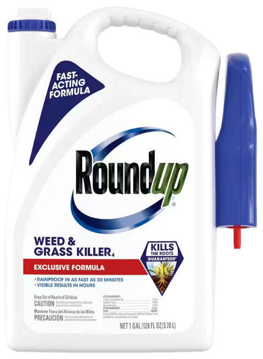 Roundup Weed and Grass Killer with Trigger Sprayer, Exclusive Formula - 1 Gal.