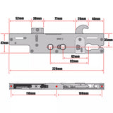 Ingenious Replacement Gear box Door Lock Centre Case 35mm Backset Double Spindle