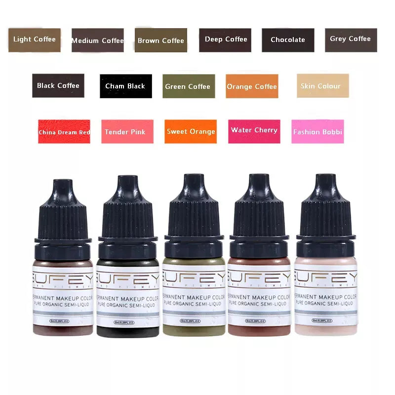 17 Color Permanent Makeup Pigments Tattoo Inks Eyebrows Microblading T