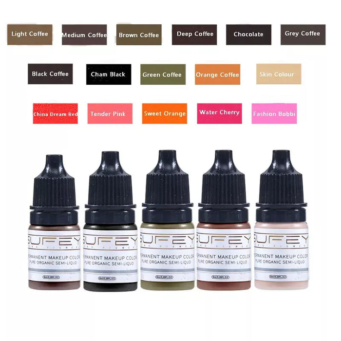 17 Color Permanent Makeup Pigments Tattoo Inks Eyebrows Microblading Tattoo Ink (WATER CHERRY)