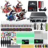 DRAGONHAWK Professional Complete Tattoo Kit 4 Top Machine Gun 40 Ink 50 Needle Power Supply