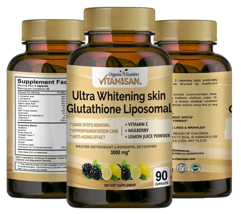 VITAMISAN NAC Glutathione Skin Whitening Bleaching Anti-Agin Acne Scar & Dark Spot Remover