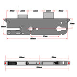 GU New Style Door Lock Gearbox Centre Case Replacement 35mm Backset