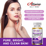 ALLIWISE Glutathione Skin Whitening Pills Natural Anti Aging Supplement Collagen 60 Capsules