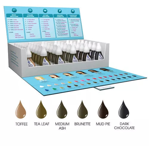 BIOTOUCH Permanent Makeup Eye Brow Pure Pigment Color Tattoo Ink 36 Bottle Set