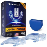 MAXIDENT Mouth Guard 2 Sizes, Pack of 4 for Teeth Grinding Clenching Bruxism Sport