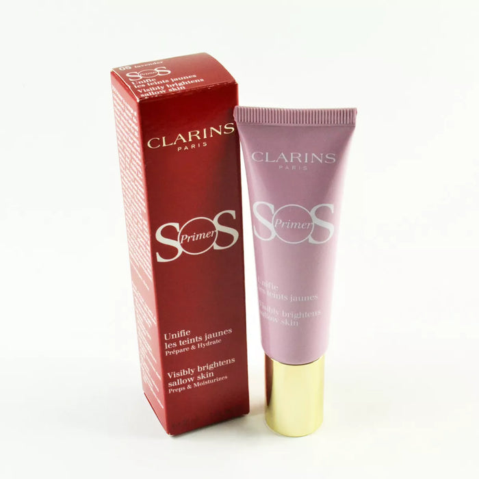 CLARINS SOS Face Primer LAVENDER Brightens Sallow Skin 1oz