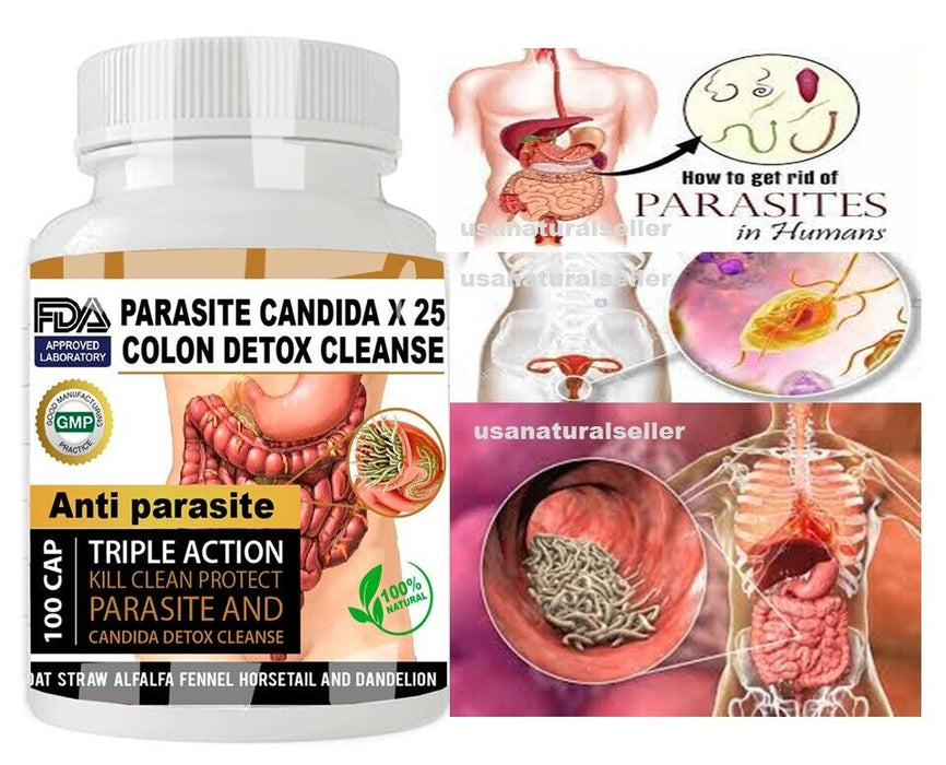 Parasite Detox Worm parasite cleanse colon support anti worm detox clean support fungus colon