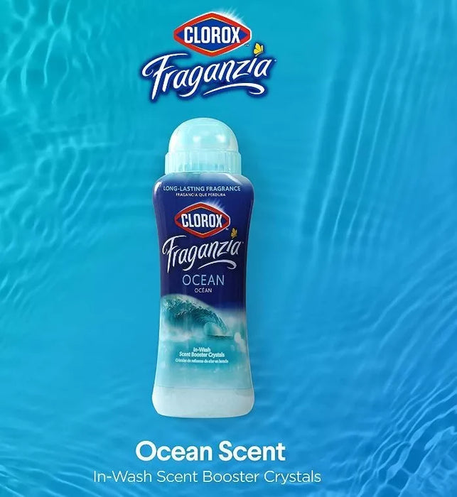 CLOROX Fraganzia In-Wash Scent Booster Crystals in Ocean Scent, 18 Oz Twin Pack