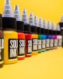 SOLID INK Tattoo Ink Professional Mini Travel Set of 12 Colors 1/2oz Bottle