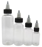 WORLDWIDE TATTOO SUPPLY Plastic Empty Twist Top 1oz Ink Bottles Clear 10-pack Tattoo Supply