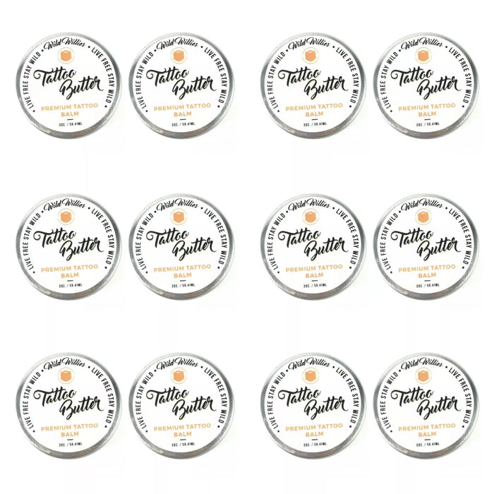 12 Wild Willies Tattoo Butter - Skin Numbing, Soothing + Healing Ointment
