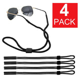 MAGICGUARD Neck Strap Sport Sunglass Eyeglass Read Glasses Cord Lanyard Holder Black (4-Pack)