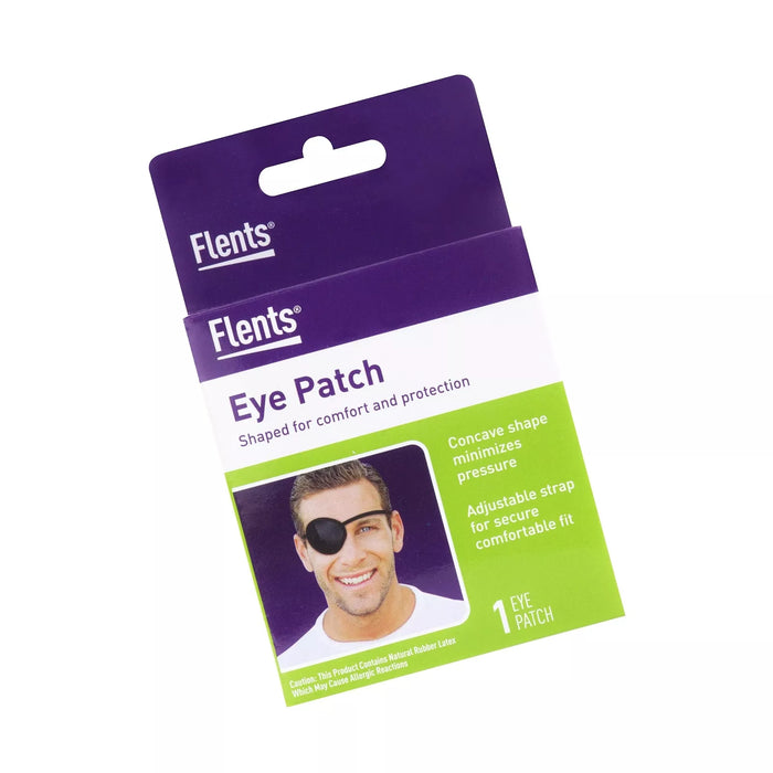 FLENTS Medical Use Concave Eye Patch Soft Groove Adjustable Strap Washable Eyeshades
