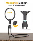 TOOLHELPER 5x Hands Free Magnifying Glass with 24 Ultra-Bright LEDs Light for Close Work...