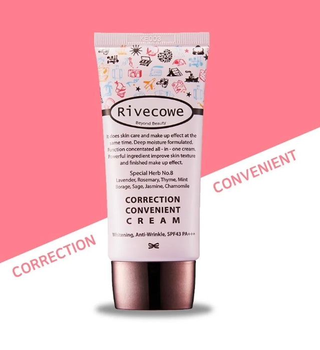 RIVECOWE CC Cream Skincare SPF40 Anti Wrinkle Whitening Skin Tone