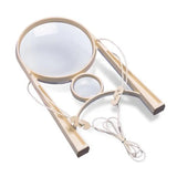 DONEGAN Ezy-Mag Hands-Free Magnifier with Large 4" Lens & a Small Hi-Power Lens