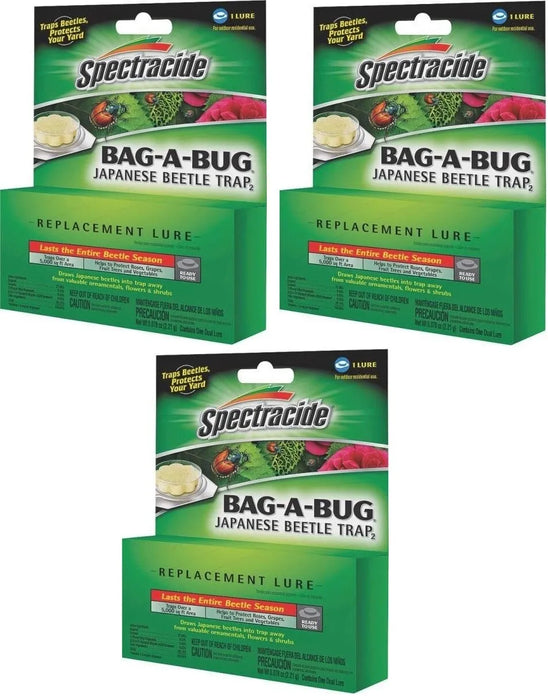 SPECTRACIDE 3 Pack Spectracide Japanese Beetle Trap Bag A Bug Replacement Lure Bait 6541692