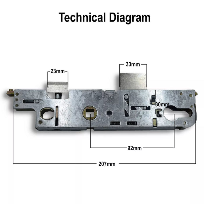 GU Old Style uPVC Door Lock Centre Case Gear Box 30mm / 28mm Backset 92PZ