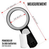 MAGNIPROS 30x LED Magnifying Glass with 3 Lighting Modes for Low Vision, Inspection, Coins