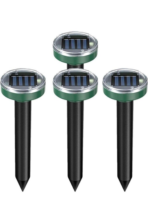 4 Pack Solar Power Ultrasonic Mice Gopher Mole Pest Snake Repellent Repeller US