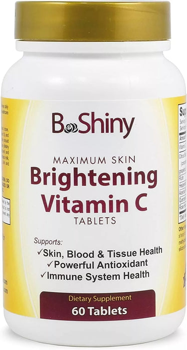 BESHINY Vitamin C 1000mg Antioxidant Skin Brightening with Rose Hips Bioflavonoids